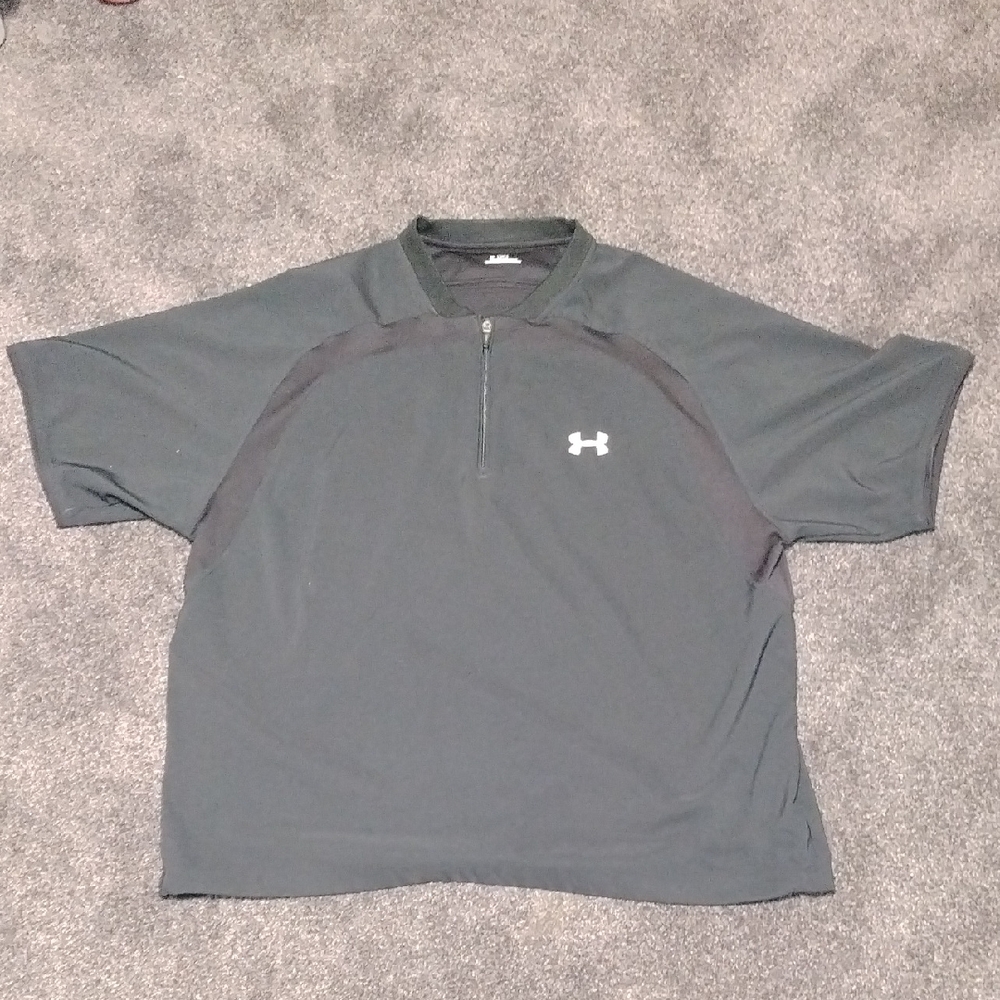 Under Armour Men's Black Short Sleeve Pull Over